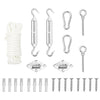 Jeu D'accessoires De Voile D'ombrage 9 Pcs Acier Inoxydable